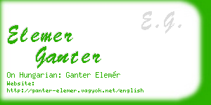 elemer ganter business card